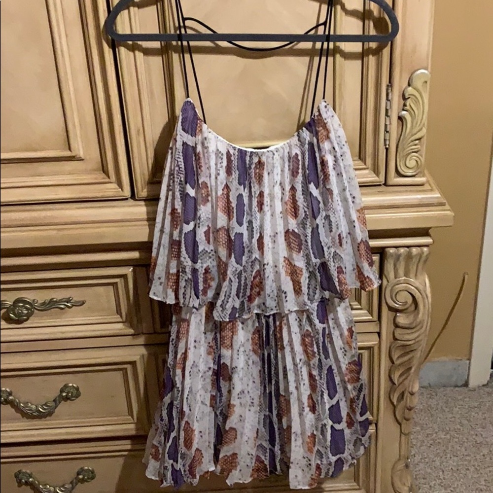 Snake skin ruffle dress
